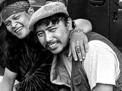 Nandi Juliawan (paling depan), pemeran Encuy di 'Preman Pensiun 5'. Foto: Dok. Instagram @robirock26