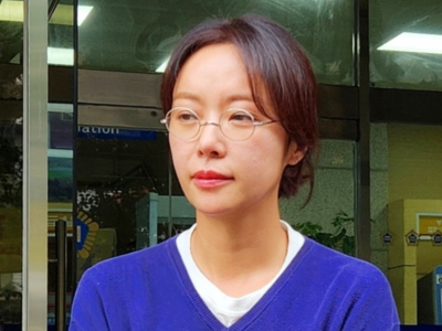 Hwang Jung Eum saat menghadiri sidang putusan. Foto: Dok. Starnews