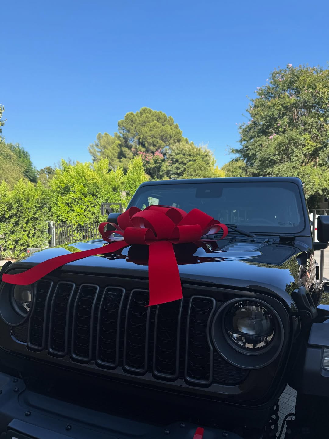 Jeep Rubicon hitam. Foto : Instagram/sarahmgellar