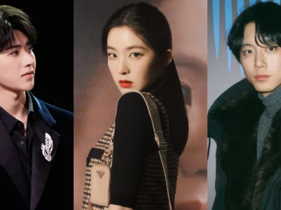 Cai Xukun, Irene Red Velvet, dan Kentaro Sakaguchi yang terkena Prada Curse. Foto: Fok. X @Prada