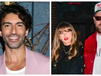 Justin Baldoni dan Taylor Swift-Travis Kelce. (Foto: Kolase Dok. Net)