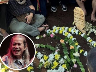 Acil Bimbo dimakamkan. Foto : Instagram/zaraadhsty