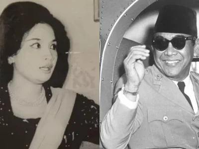 Yurike Sanger dan Soekarno. Foto: Dok. Instagram @yudhisanger_adventure, Getty Images