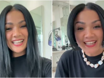 Nirina Zubir sebelum dan sesudah potong rambut (Foto: Instagram/nirinazubir_)
