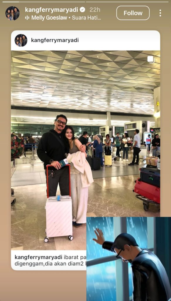 Unggahan Instagram story Ferry Maryadi (Foto: Instagram/kangferrymaryadi)