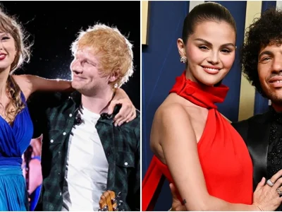Taylor Swift dan Ed Sheeran beri sambutan di pernikahan Selena Gomez-Benny Blanco (Foto: Dok. Getty Images, Variety, Gilbert Flores)