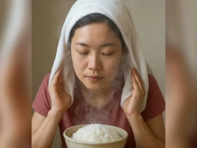 Uap nasi untuk wajah. Foto : SHUTTERSTOCK/JIMMY VONG