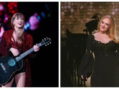Taylor Swift berhasil memecahkan rekor Adele. Foto : Instagram/adele/taylorswift