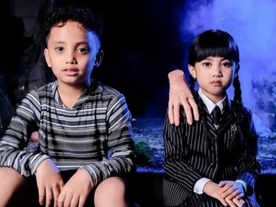Kedua anak Rachel Vennya jalani photoshoot Halloween. (Foto: Dok. Instagram @rachelvennya)