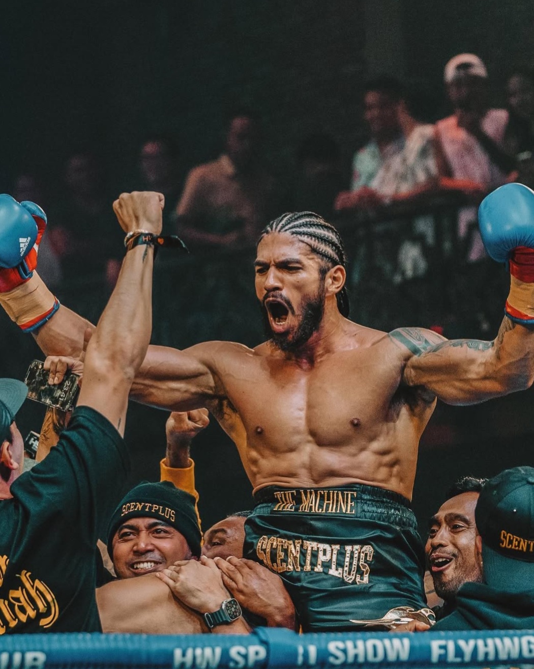 Jeremiah saat memenangkan pertandingan tinju. Foto: Dok. Instagram @jeremiahlakhwani