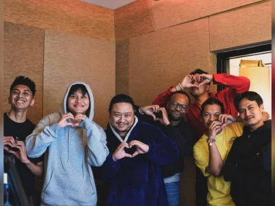Orang-orang di balik terciptanya lagu Alamak. Foto : Instagram/bela negara.abe