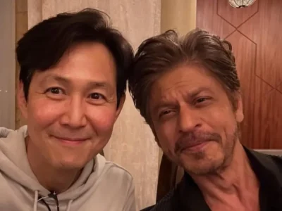 Lee Jung Jae bersama Shah Rukh Khan. Foto: Dok. Instagram @from_jjlee