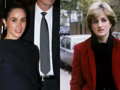 Meghan Markle dan Putri Diana. Foto: Dok. Backgrid, Getty Images