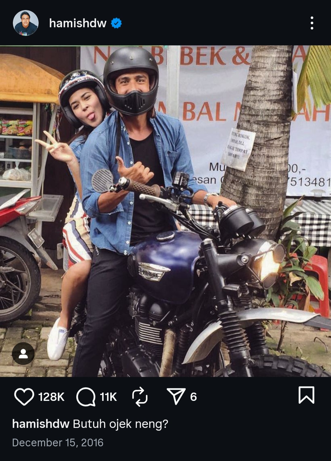 Unggahan pertama Hamish dengan Raisa. Foto: Dok. Instagram @hamishdw