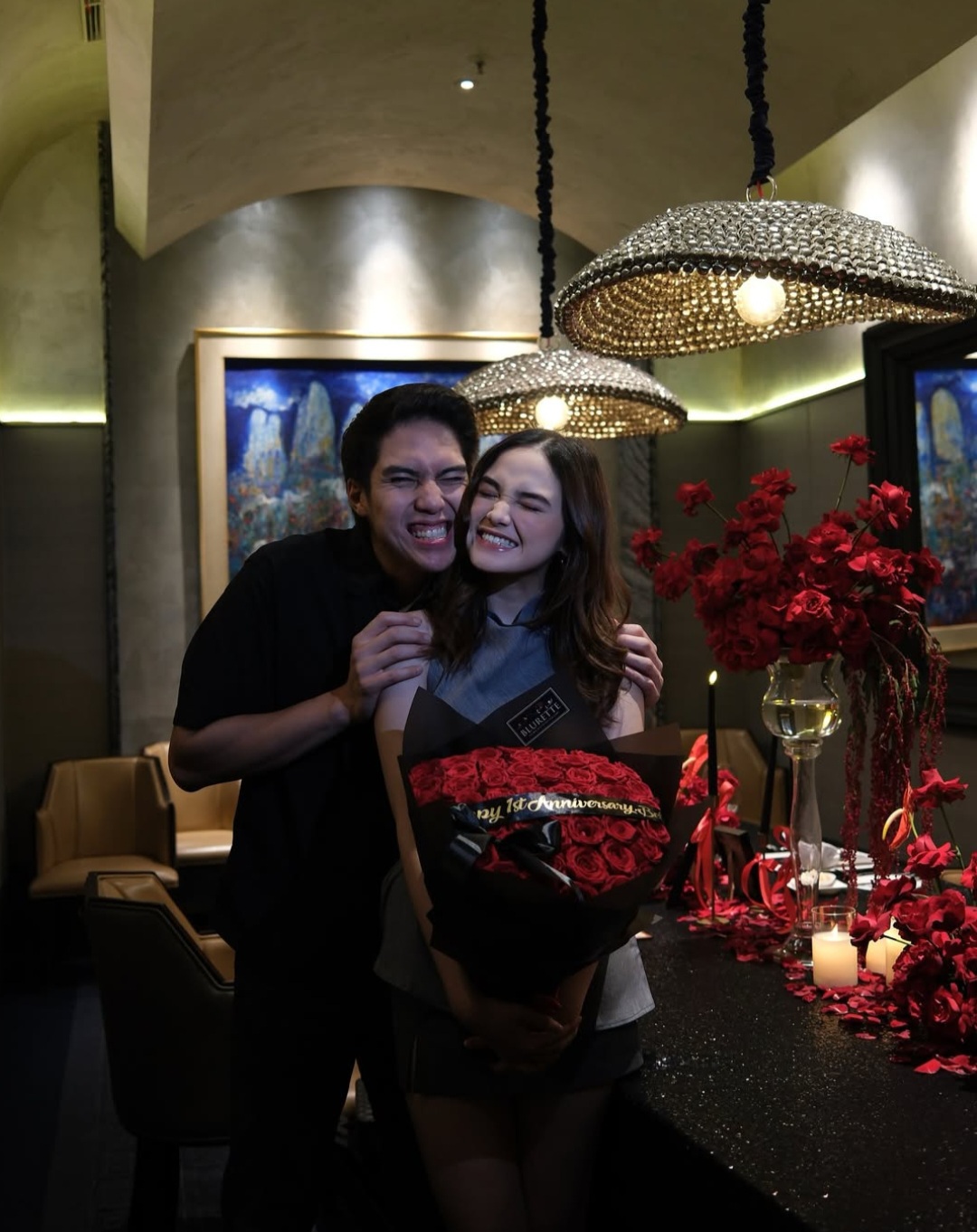 Syifa dan El merayakan anniversary yang pertama. Foto: Dok. Instagram @syifahadju