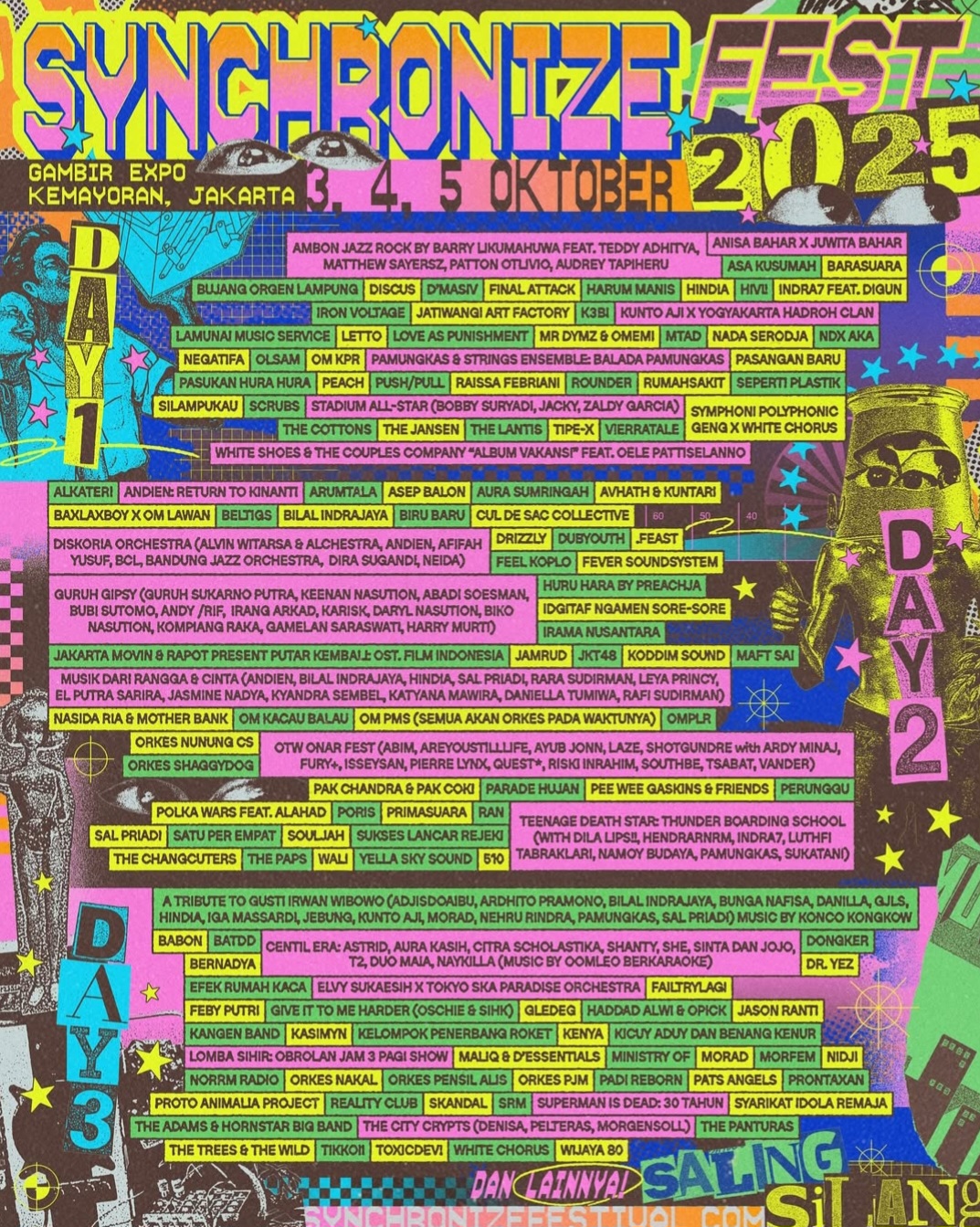 Line Up Synchronize Fest 2025. Foto: Dok. Instagram @synchronizefest