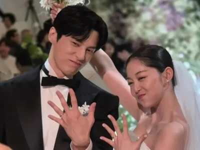 Yoon Sun Woo dan Kim Ga Eun menikah. Foto: Dok. Instagram @nu_0323