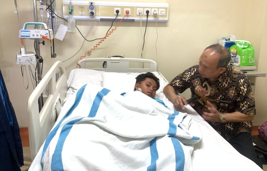 Haical saat dirawat di RSUD R.T. Notopuro, Sidoarjo (Foto: Nyata/NAN)