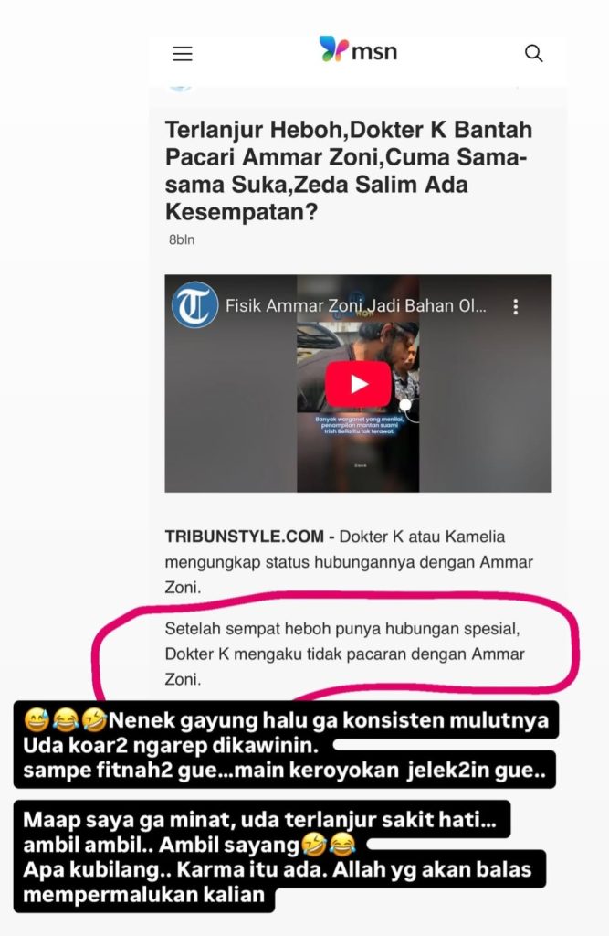 Pernah merasa difitnah (Foto: Instagram/zedasalim)
