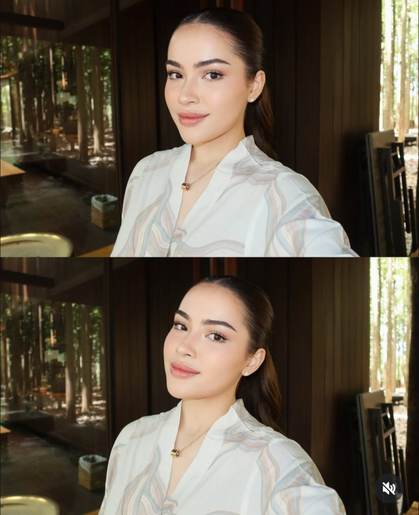 Nicole Parham dengan riasan lembut (Foto: Instagram/nicoleparham_)