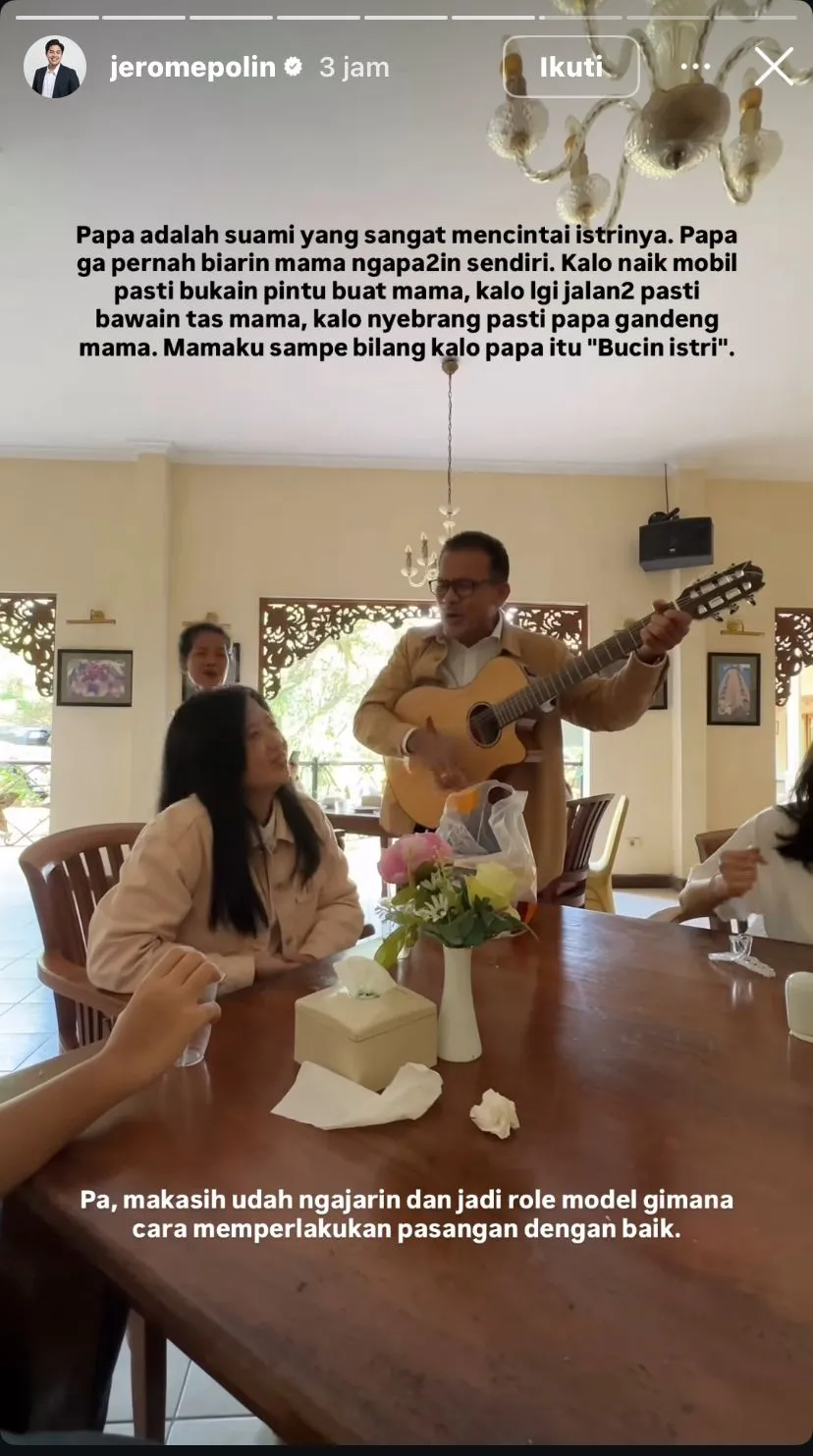 Foto: Tangkapan layar Instagram story @jeromepolin