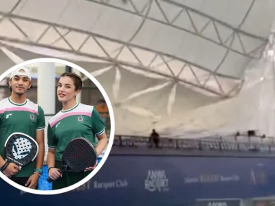 Lapangan padel ambruk. Foto : Instagram/desta