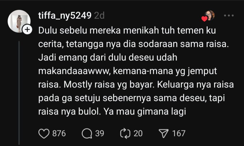 Hamish Daud dituduh numpang hidup (Foto: Thread/xocacola)