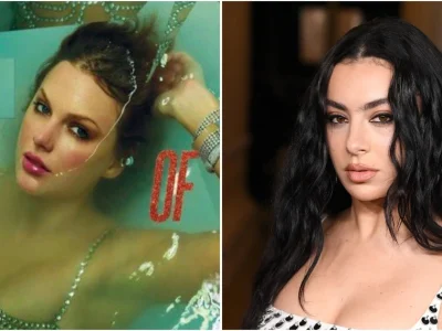 Taylor Swift dan Charli XCX (Foto: X/PopBaseUpdates)