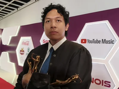 Baskara Putra borong piala AMI Awards 2025. (Foto: Bayu/Nyata)