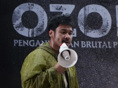 Chicco Jerikho berorasi, menyuarakan keadilan untuk David Ozora. (Foto: Dok. Pri)