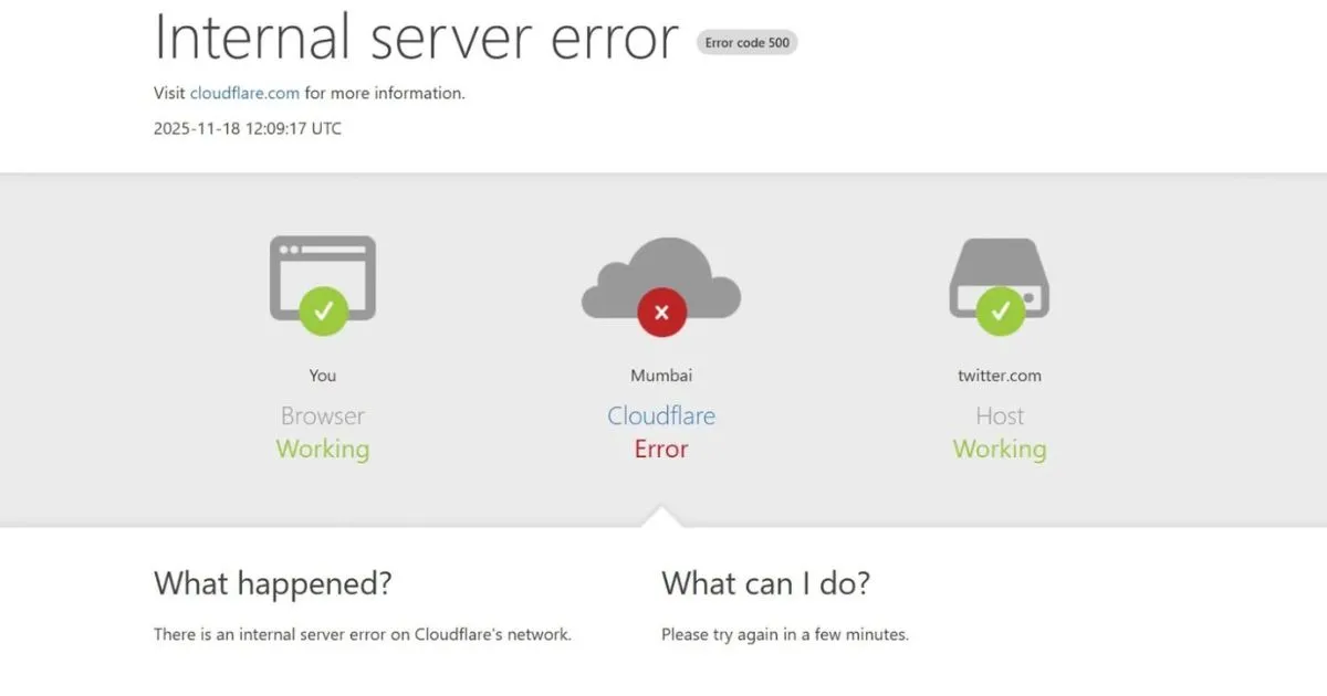 Cloudflare Down, ChatGPT hingga X (Twitter) Tak Bisa Diakses