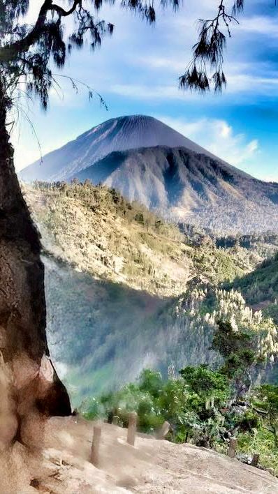 Gunung Semeru di perbatasan Lumajang-Malang. Foto: Dok. Iva/Nyata