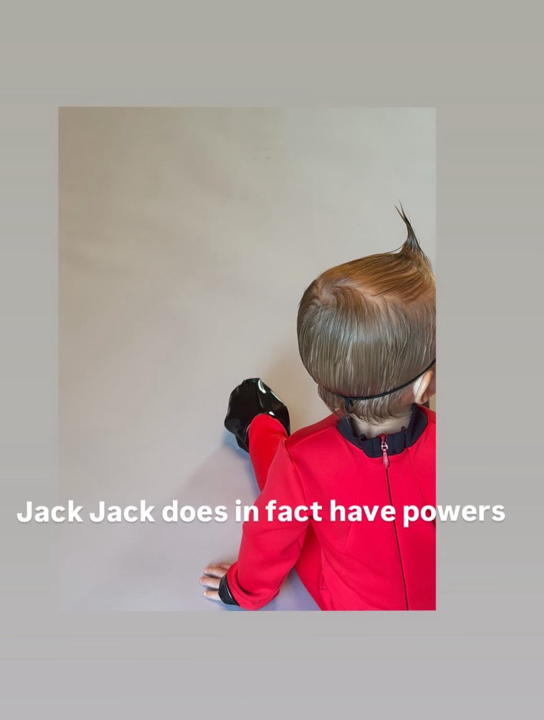 Jack Blues cosplay bayi Jack-Jack. Foto: Dok. Instagram @haileybieber