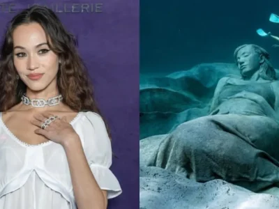 Wajah model Kiko Mizuhara diabadikan jadi patung bawah air pertama di Jepang. Foto: Dok. Instagram @i_am_kiko