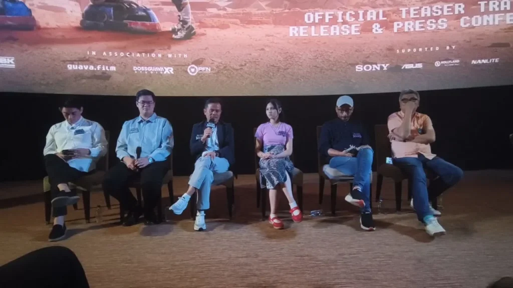 Konferensi pers peluncuran cuplikan film 'Pelangi di Mars' di Jakarta. (Foto: Bayu/Nyata)