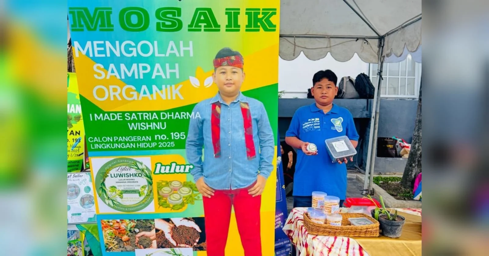Cerita Wishnu, Siswa SD Surabaya Olah 20 Ton Sampah Organik jadi Pupuk Kompos