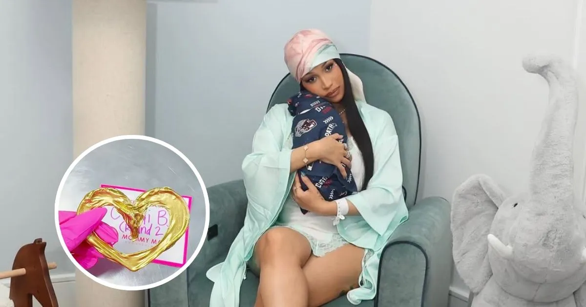 Cardi B Ubah Tali Pusar Bayinya Menjadi Liontin Emas