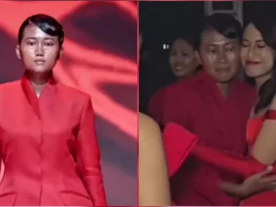 Saeruroh alias Sher bersama Dian Sastrowardoyo di JFW 2026 (Foto: TikTok/sher.alili)