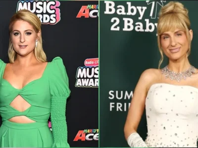 Meghan Trainor dulu (2018) dan sekarang (2025), setelah menggunakan diet mounjaro (Foto: Variety/Michael Buckner, REUTERS/Aude Guerrucci)