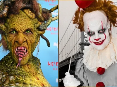 Gaya selebriti Hollywood rayakan Halloween 2025 (Foto: Dok. Shutterstock/Stephen Lovekin, X/PopCrave)