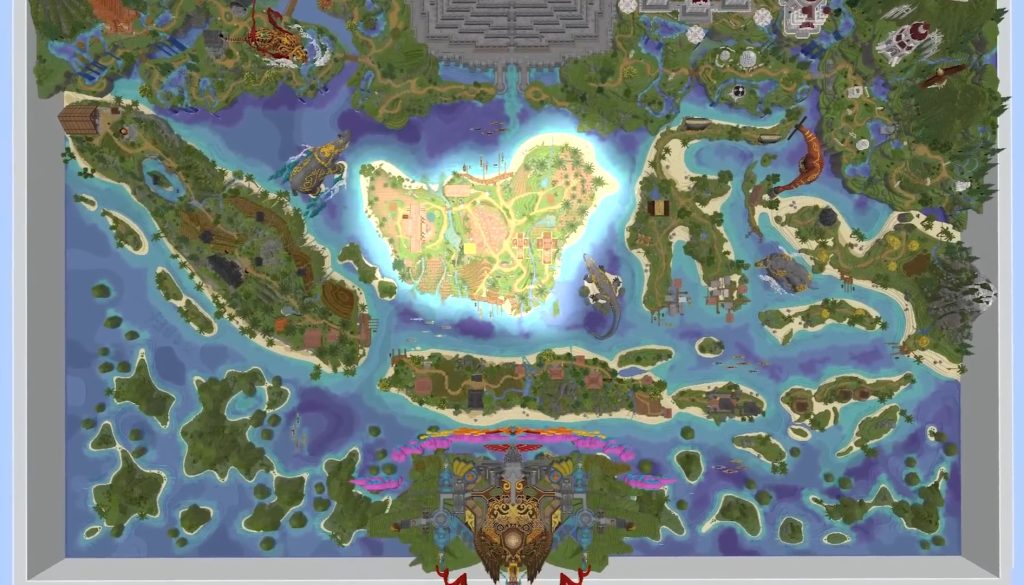 Pulau Indonesia di Minecraft (Foto: YouTube/MrBeast Gaming)