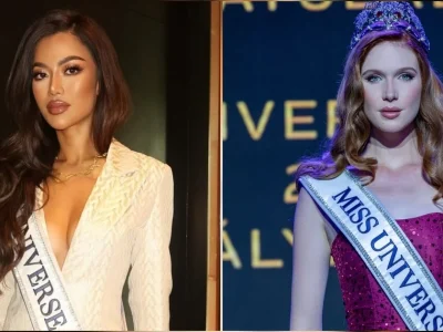 Peserta Miss Universe 2025 dari Indonesia, Sanly Liu, dan Hungaria, Kincso Dezsenyi (Foto: Instagram/sanlyliu, missuniversehungaray_)