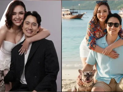 Foto sebelum dan sesudah menggunakan prompt Gemini AI untuk foto liburan (Foto: Instagram/amandamanopo, Dok. Gemini AI)