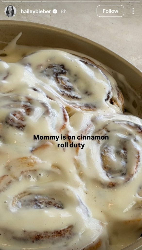 Cinnamon roll buatan Hailey dan Kylie (Foto: Instagram/haileybieber)