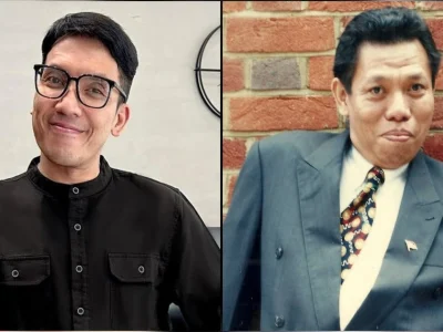 MAIN FILM LAGI: Desta perankan almarhum Dono untuk ‘Warkop DKI Reborn 5’ (Foto: Instagram/desta80s, indrowarkop_asli)