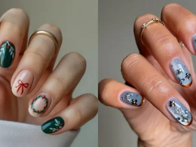 Ide nail art untuk penampilan sempurna di hari Natal. Foto: Dok. Pinterest. Instagram @sansungnails