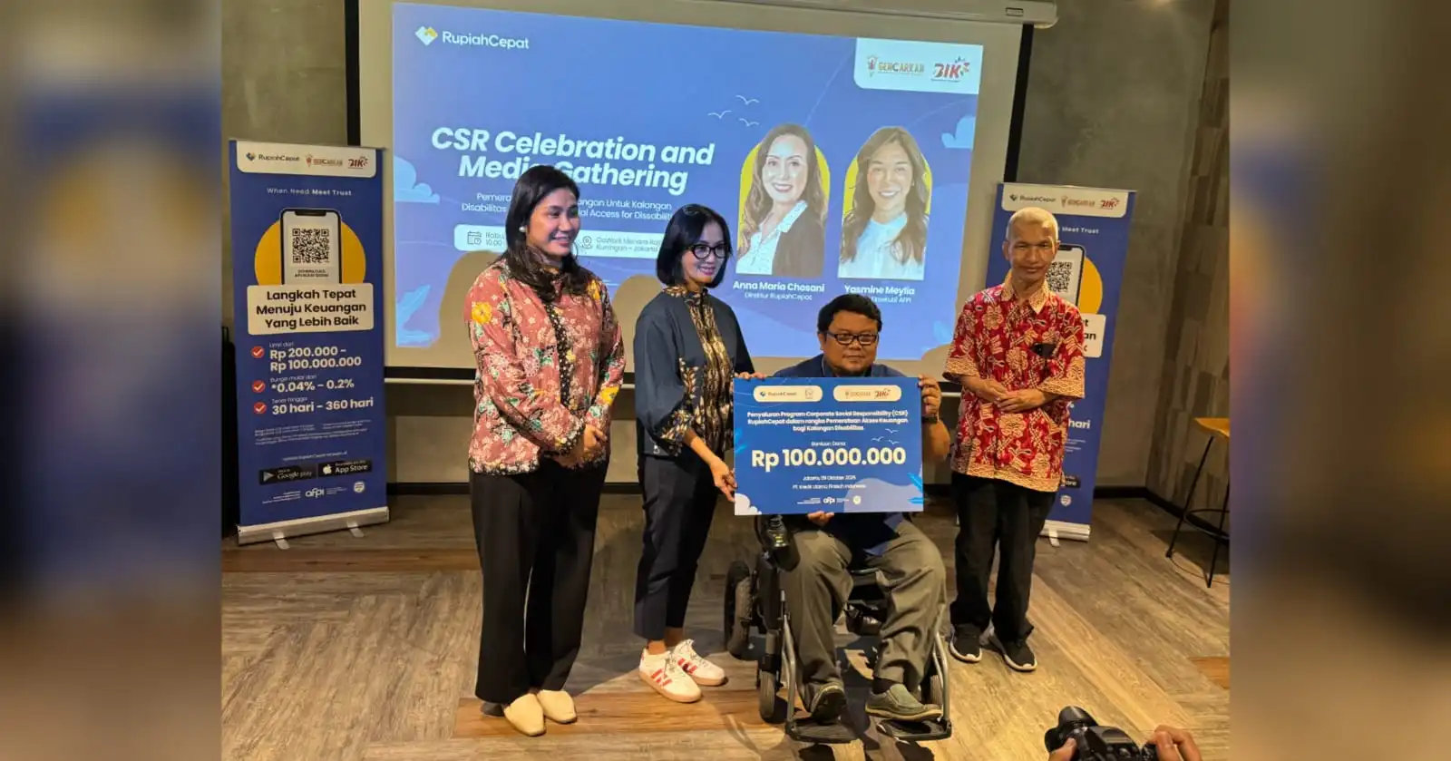 RupiahCepat Donasikan Rp100 Juta untuk Perkuat Inklusi Disabilitas