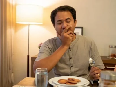 ILUSTRASI : Ngantuk setelah makan. Foto : Shutterstock