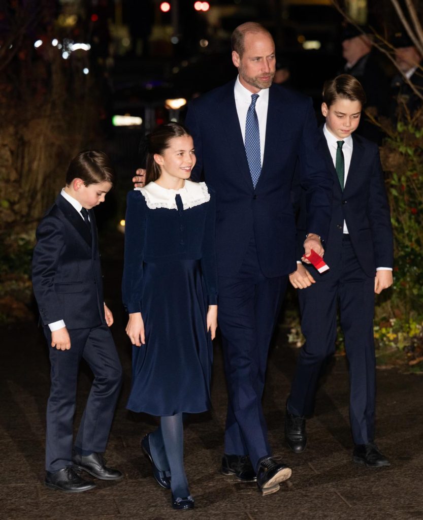 (Dari kiri) Pangeran Louis, Putri Charlotte, Pangeran William dan Pangeran George (Foto: WireImage/Samir Hussein)